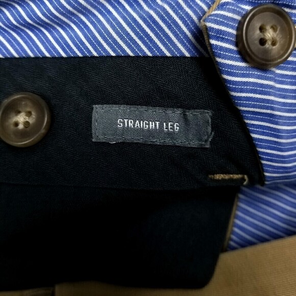 BONOBOS Stretch Washed Straight Leg Casual Chino Pants Mens 35 Khaki Tan - Picture 5 of 7